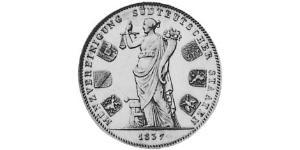 2 Thaler Royaume de Bavière (1806 - 1918) Argent Louis Ier de Bavière(1786 – 1868)