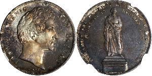 2 Thaler Royaume de Bavière (1806 - 1918) Argent Louis Ier de Bavière(1786 – 1868)