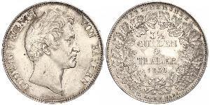 2 Thaler Royaume de Bavière (1806 - 1918) Argent Louis Ier de Bavière(1786 – 1868)