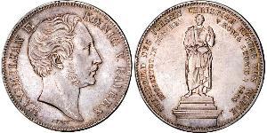 2 Thaler Royaume de Bavière (1806 - 1918) Argent Maximilien II de Bavière(1811 - 1864)