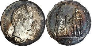 2 Thaler Royaume de Bavière (1806 - 1918) Argent Louis Ier de Bavière(1786 – 1868)