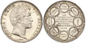2 Thaler Royaume de Bavière (1806 - 1918) Argent Louis Ier de Bavière(1786 – 1868)
