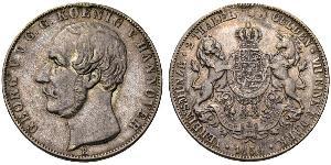 2 Thaler Royaume de Hanovre (1814 - 1866) Argent Georges V de Hanovre (1819 - 1878)