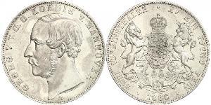 2 Thaler Royaume de Hanovre (1814 - 1866) Argent Georges V de Hanovre (1819 - 1878)