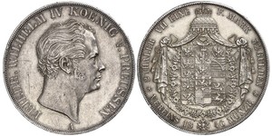 2 Thaler Royaume de Prusse (1701-1918) Argent Frédéric-Guillaume IV de Prusse (1795 - 1861)