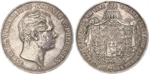 2 Thaler Royaume de Prusse (1701-1918) Argent Frédéric-Guillaume IV de Prusse (1795 - 1861)