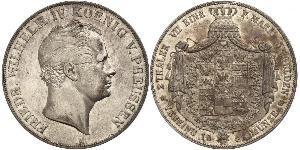 2 Thaler Royaume de Prusse (1701-1918) Argent Frédéric-Guillaume IV de Prusse (1795 - 1861)