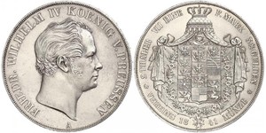 2 Thaler Royaume de Prusse (1701-1918) Argent Frédéric-Guillaume IV de Prusse (1795 - 1861)
