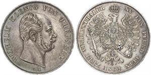 2 Thaler Royaume de Prusse (1701-1918) Argent Wilhelm I, German Emperor (1797-1888)