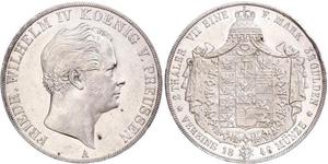 2 Thaler Royaume de Prusse (1701-1918) Argent Frédéric-Guillaume IV de Prusse (1795 - 1861)