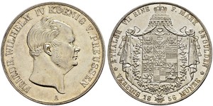 2 Thaler Royaume de Prusse (1701-1918) Argent Frédéric-Guillaume IV de Prusse (1795 - 1861)