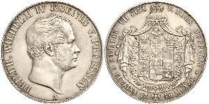 2 Thaler Royaume de Prusse (1701-1918) Argent Frédéric-Guillaume IV de Prusse (1795 - 1861)