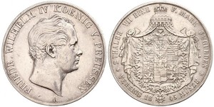 2 Thaler Royaume de Prusse (1701-1918) Argent Frédéric-Guillaume IV de Prusse (1795 - 1861)
