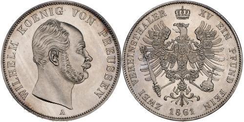 2 Thaler Royaume de Prusse (1701-1918) Argent Wilhelm I, German Emperor (1797-1888)