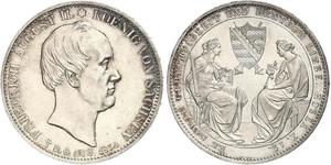 2 Thaler Royaume de Saxe (1806 - 1918) Argent Frédéric-Auguste II de Saxe