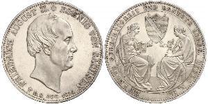 2 Thaler Royaume de Saxe (1806 - 1918) Argent Frédéric-Auguste II de Saxe
