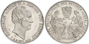 2 Thaler Royaume de Saxe (1806 - 1918) Argent Frédéric-Auguste II de Saxe