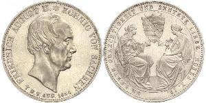 2 Thaler Royaume de Saxe (1806 - 1918) Argent Frédéric-Auguste II de Saxe