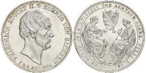 2 Thaler Royaume de Saxe (1806 - 1918) Argent Frédéric-Auguste II de Saxe