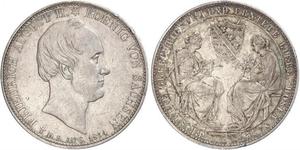 2 Thaler Royaume de Saxe (1806 - 1918) Argent Frédéric-Auguste II de Saxe
