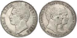2 Thaler Royaume de Wurtemberg (1806-1918) Argent Guillaume Ier de Wurtemberg