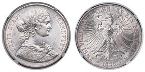 2 Thaler States of Germany Argent 