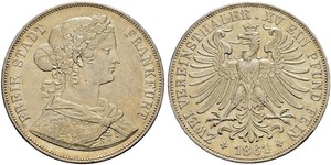 2 Thaler States of Germany Argent 