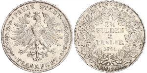 2 Thaler Ville libre de Francfort Argent 
