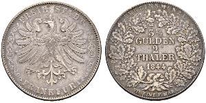 2 Thaler Ville libre de Francfort Argent 