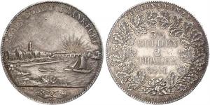 2 Thaler Ville libre de Francfort Argent 