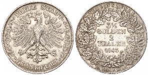 2 Thaler Ville libre de Francfort Argent 