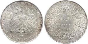 2 Thaler Ville libre de Francfort Argent 