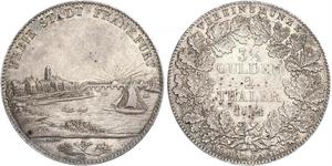 2 Thaler Ville libre de Francfort Argent 