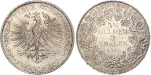 2 Thaler Ville libre de Francfort Argent 