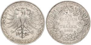 2 Thaler Ville libre de Francfort Argent 