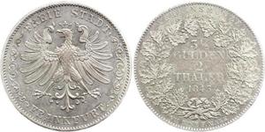 2 Thaler Ville libre de Francfort Argent 