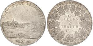 2 Thaler Ville libre de Francfort Argent 