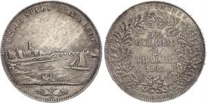 2 Thaler Ville libre de Francfort Argent 