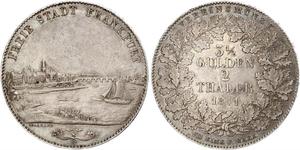 2 Thaler Ville libre de Francfort Argent 