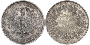 2 Thaler Ville libre de Francfort Argent 