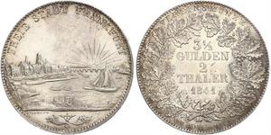 2 Thaler Ville libre de Francfort Argent 