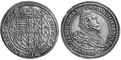 2 Thaler Alsazia Argento Massimiliano III d