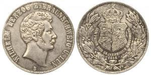2 Thaler Ducato di Brunswick (1815 - 1918) Argento Guglielmo VIII di Brunswick