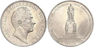 2 Thaler Grand Duchy of Baden (1806-1918) Argento Leopoldo di Baden(1790 – 1852)