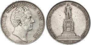 2 Thaler Grand Duchy of Baden (1806-1918) Argento Leopoldo di Baden(1790 – 1852)