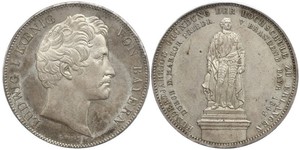 2 Thaler Regno di Baviera (1806 - 1918) Argento Ludovico I di Baviera (re)(1786 – 1868)