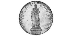 2 Thaler Regno di Baviera (1806 - 1918) Argento Ludovico I di Baviera (re)(1786 – 1868)