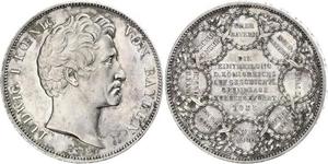2 Thaler Regno di Baviera (1806 - 1918) Argento Ludovico I di Baviera (re)(1786 – 1868)