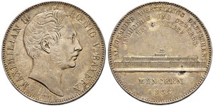 2 Thaler Regno di Baviera (1806 - 1918) Argento Massimiliano II di Baviera(1811 - 1864)