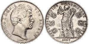 2 Thaler Regno di Baviera (1806 - 1918) Argento Ludovico I di Baviera (re)(1786 – 1868)